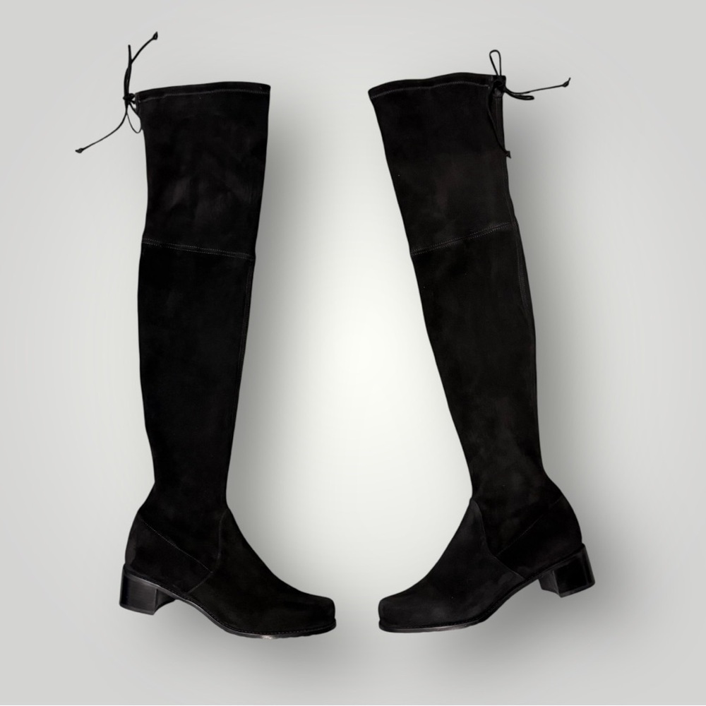 Stuart Weitzman Midland Suede Leather Over-The-Knee Heels Tall Boots Sz 9.5 - Picture 8 of 16
